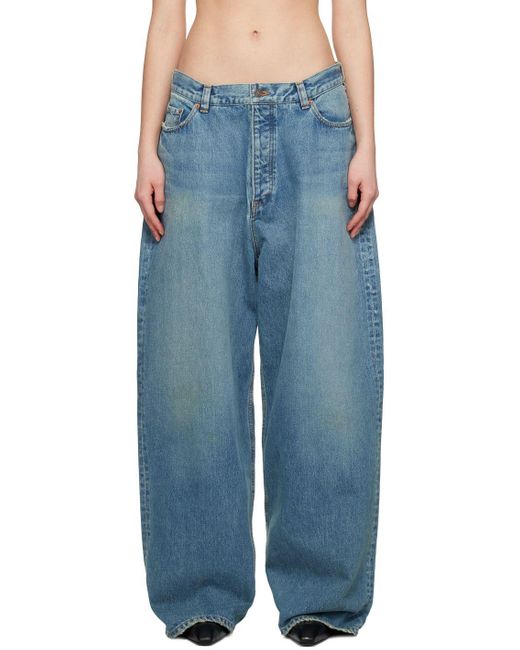 Balenciaga Blue baggy Jeans | Lyst