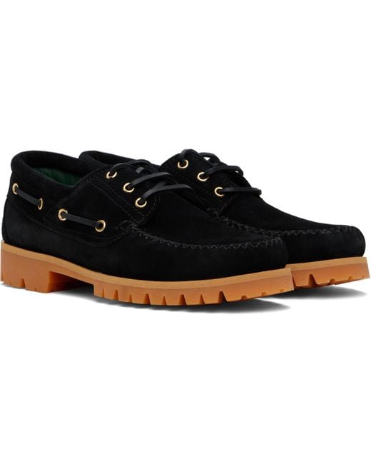 メンズ VINNY'S ブラック Aztec デッキシューズ Black
