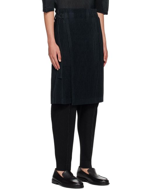 Homme Plissé Issey Miyake Black Light Mesh Skirt for men