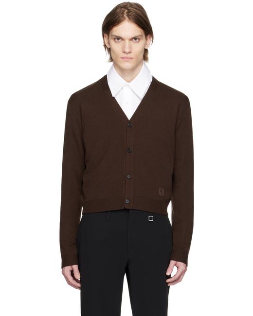 Wooyoungmi Black Brown Cropped Cardigan for men