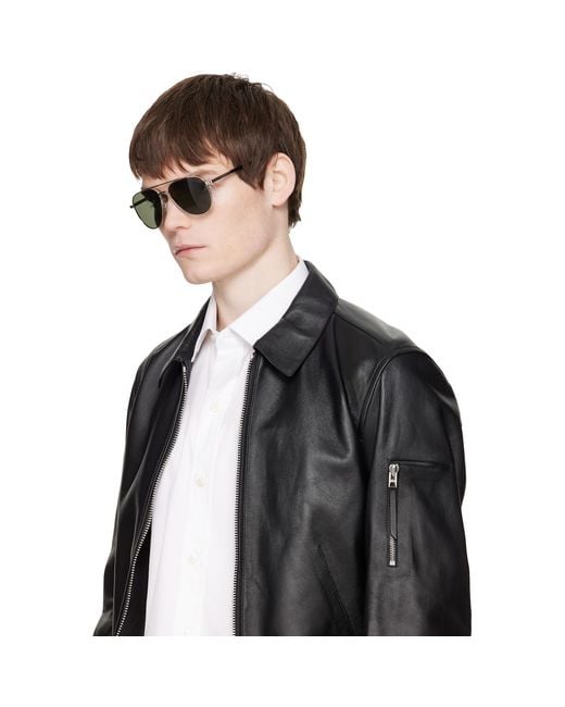 Gucci Black Subtle Web Sunglasses for men