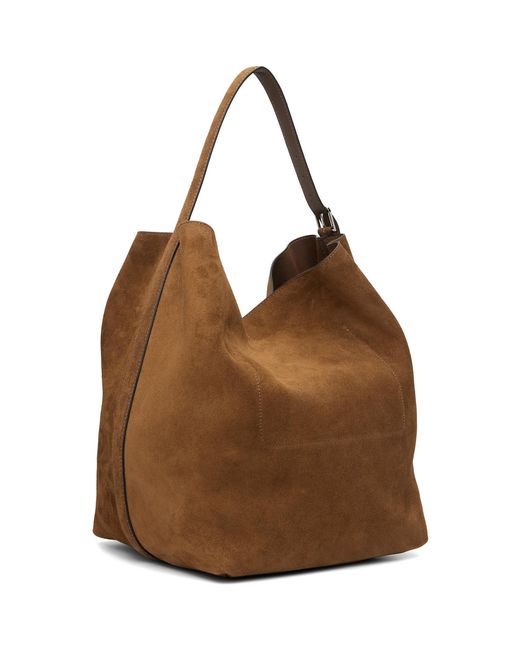 Totême  Brown Belted Suede Tote