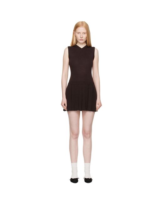 Sandy Liang Black Millie Minidress