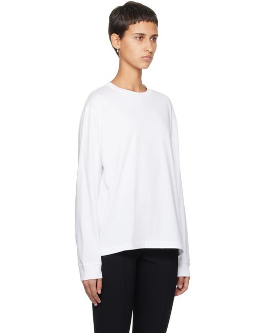 The Row White Ciles R Long Sleeve T-shirt