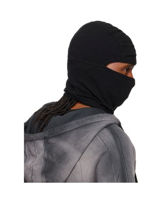 Thom Krom Black Cashmere Blend Performance Knit Balaclava for men