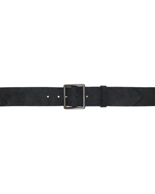 RRL Black Distressed Leather Belt for men