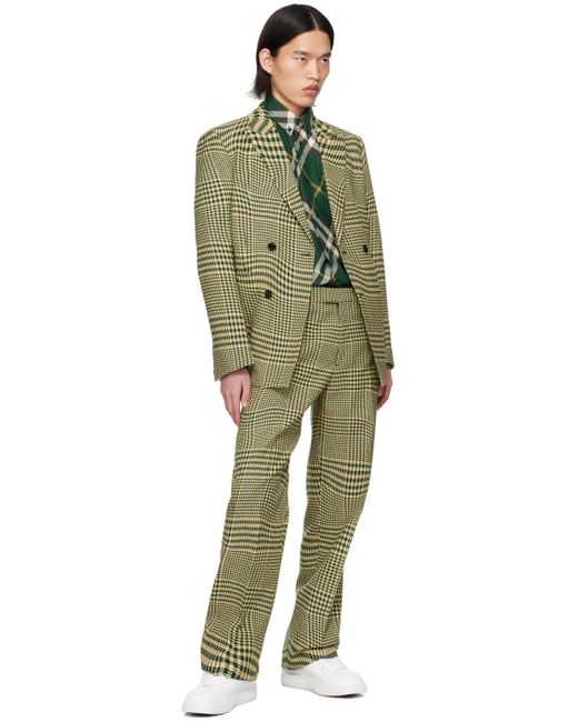 Burberry Green Double-Breasted Blazer for men
