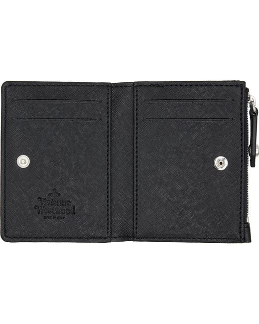 Vivienne Westwood Black Orb Slim Flap Card Holder