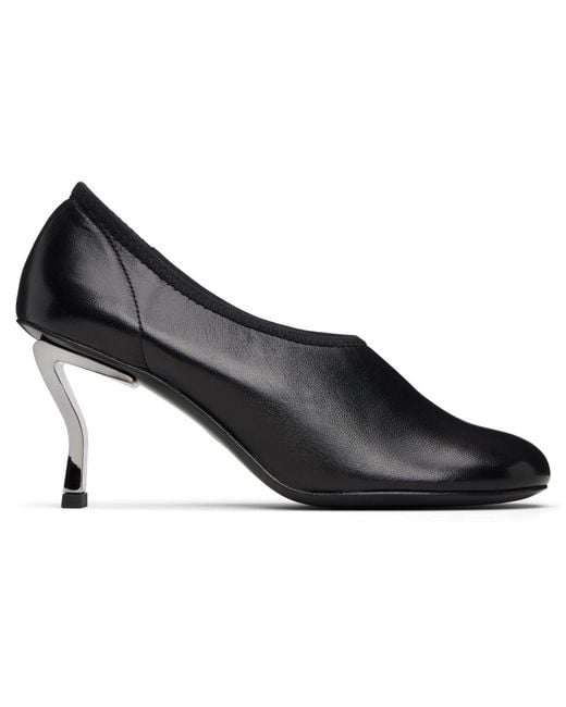 Nicole Saldanã Black Harper Leather Heels