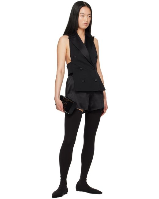 Dolce & Gabbana Black Stretch Jersey Thigh-High Boots