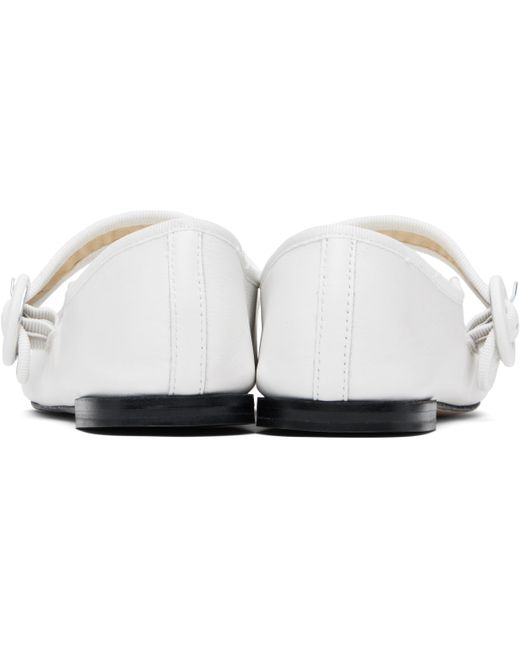 Ballerines De Style Charles Ix Georgia Blanches À Bout Carré Repetto en coloris Black