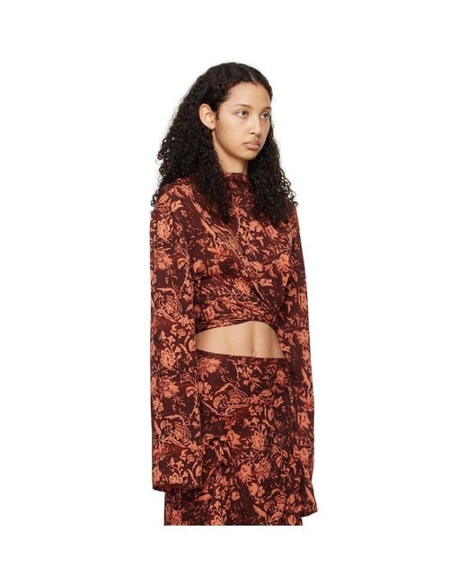 Jade Cropper Red Asymmetric T-shirt