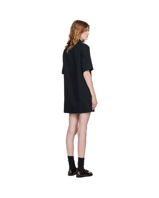 A.P.C. Black Poly Mini Dress