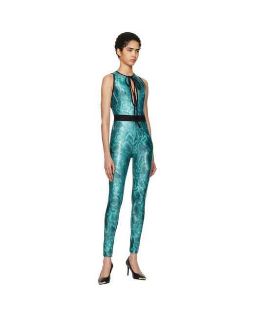 Versace Jeans Couture Blue Printed Bodysuit