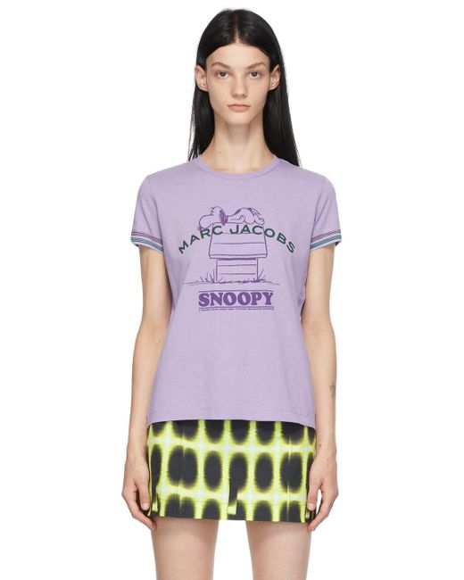 Marc Jacobs Purple Peanuts Edition 'rest Of My Life' T-shirt