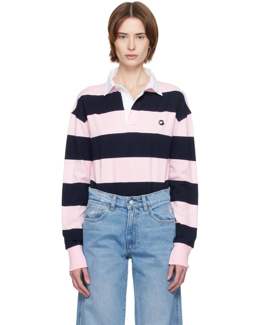 Coperni ネイビー＆ピンク ボーダー ボディスーツ Blue