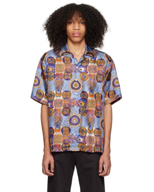 Bluemarble Multicolor Marble Printed Shirt for men