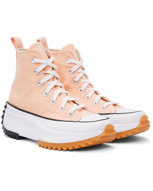 Converse Black Pink Run Star Hike Sneakers for men