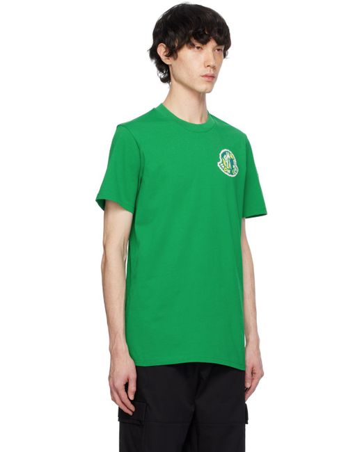 Moncler Green Printed T-shirt for men