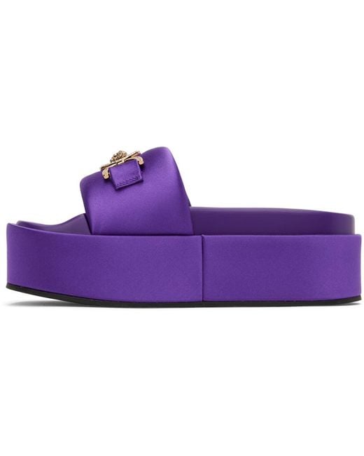 Versace Purple '95 Satin Platform Sandal