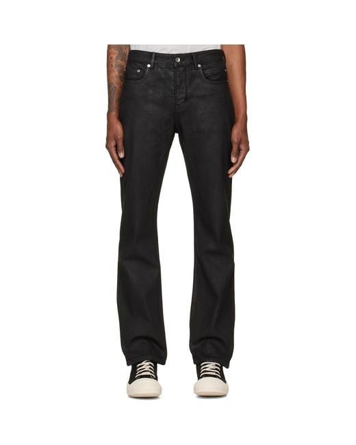 Rick Owens Black Tower Fog Cut Jeans for men