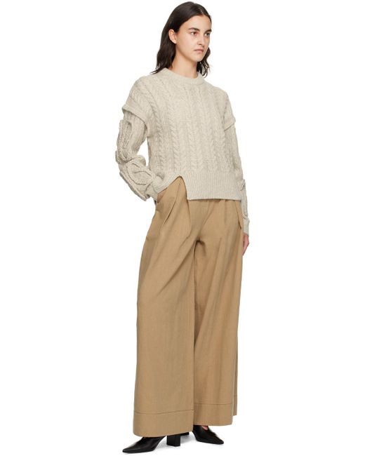 THE GARMENT Natural Canada Cable Braided Sweater