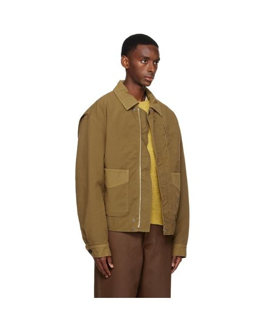 Dries Van Noten Multicolor Khaki Insulated Jacket for men