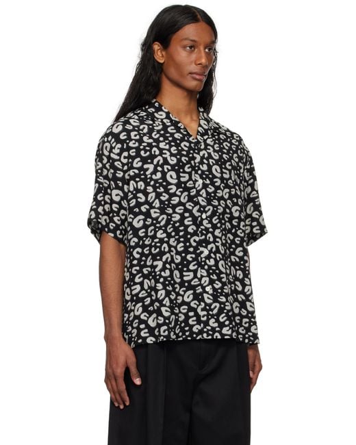TAKAHIROMIYASHITA The Soloist Black Leopard Shirt for men