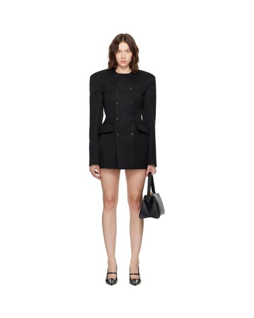Wardrobe NYC Black Rhw Blazer Minidress