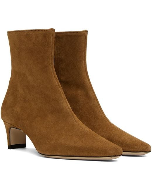 Staud Brown Wally Ankle Boots