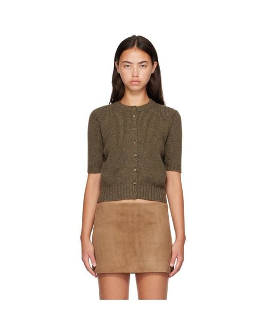 Khaite Brown Khaki Nora Cardigan
