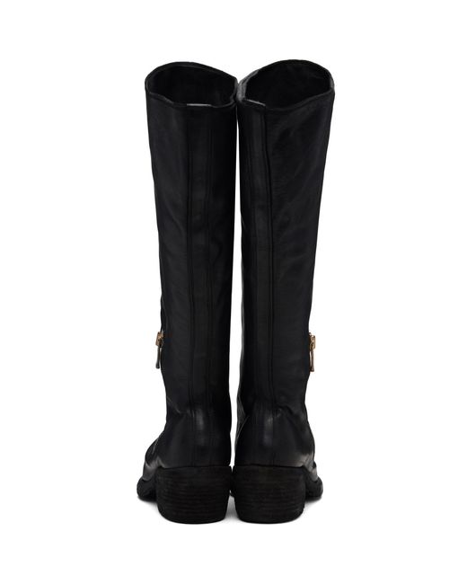 Guidi Black Soft Horse Side Zip Hi Boots