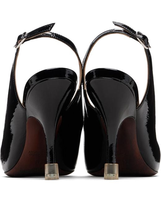 Maison Margiela Black Loved To Death Slingback Heels