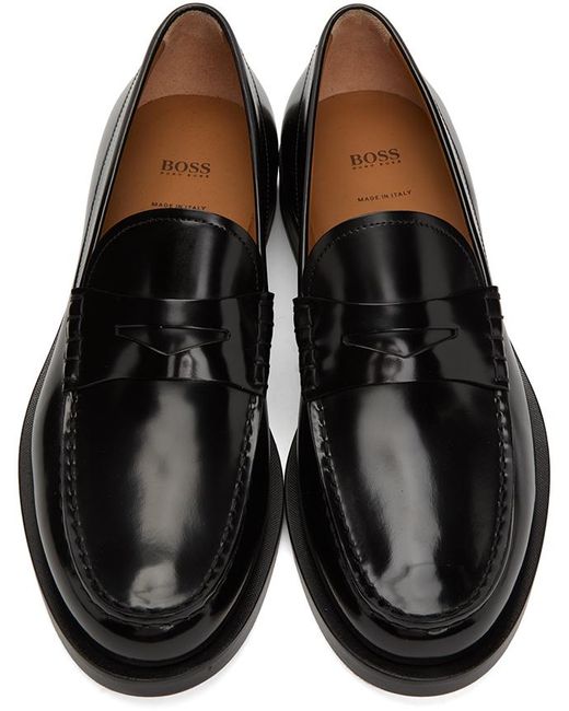 hugo boss black loafers