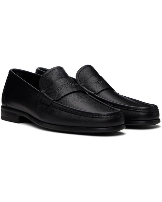 Ferragamo Black Signature Loafers for men