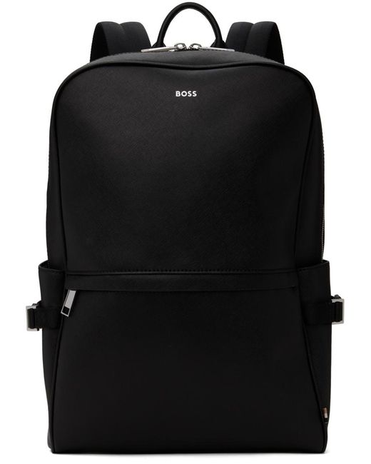 Boss Black Structured Backpack for men