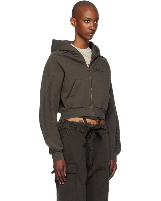 OTTOLINGER Black Multiline Zip Hoodie
