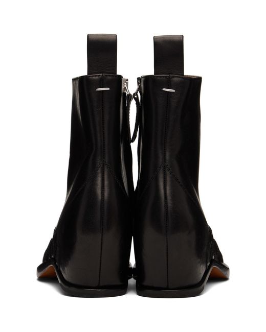 Maison Margiela Black Heel-Less Western Flame Boots