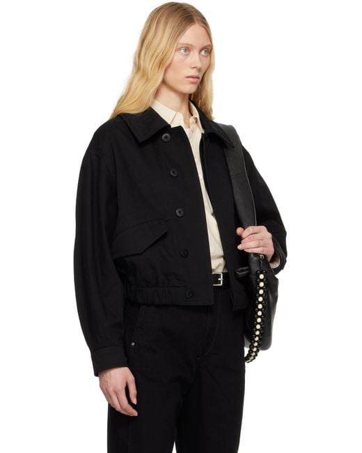 ★送料関税込★LEMAIRE ルメール ショート ボンバージャケット Lemaire ブラック ショート ボンバージャケット ブラック | Lyst