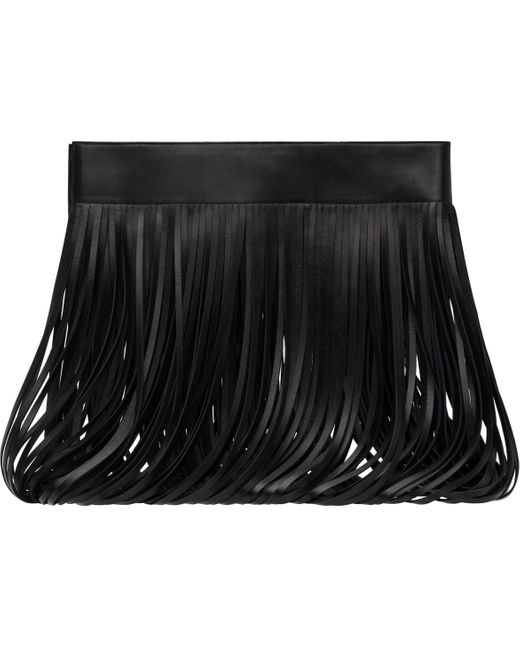 Alaïa Black Fringed Leather Waist Belt