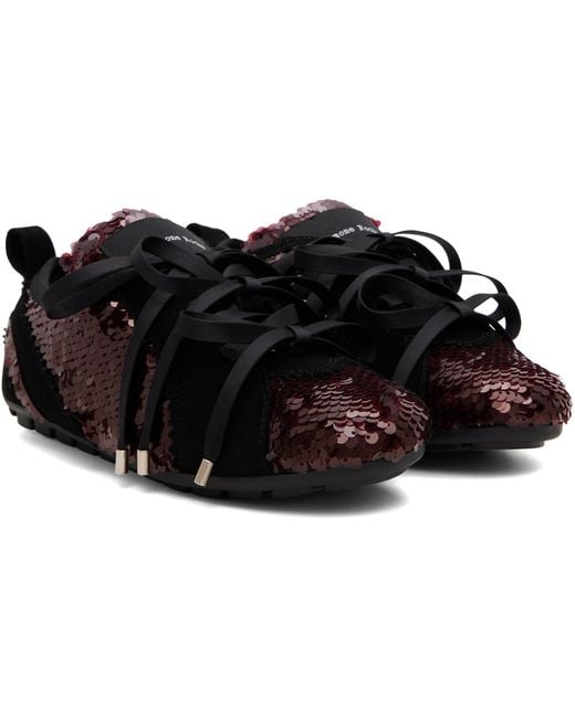 Simone Rocha Black Burgundy & Ballerina Grip Sneakers