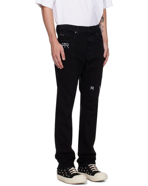 RTA Black Slim Fit Jeans for Men Lyst