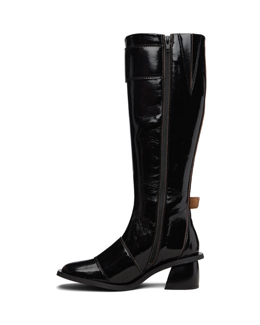 Ganni Black Feminine Buckle Tall Boots
