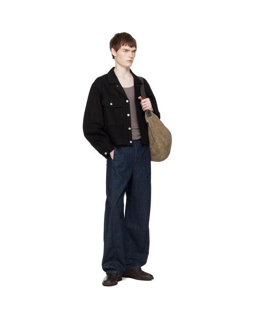 Lemaire Black Trucker Denim Jacket for men