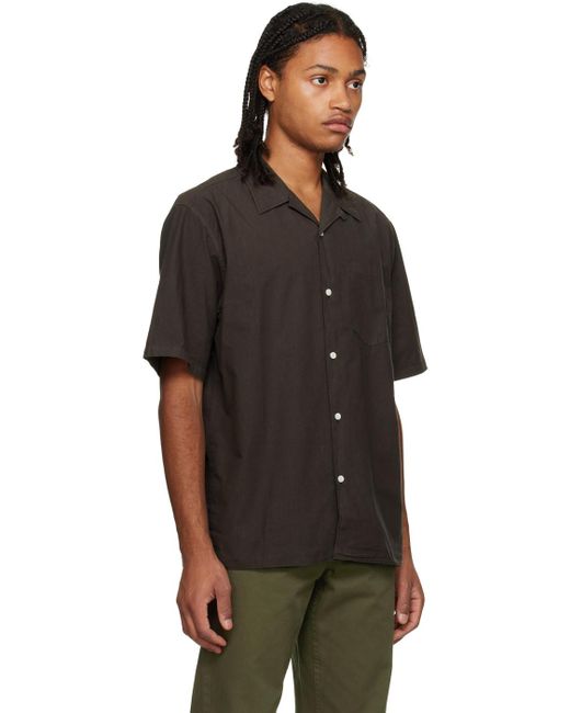Norse Projects Black Brown Carsten Shirt for men