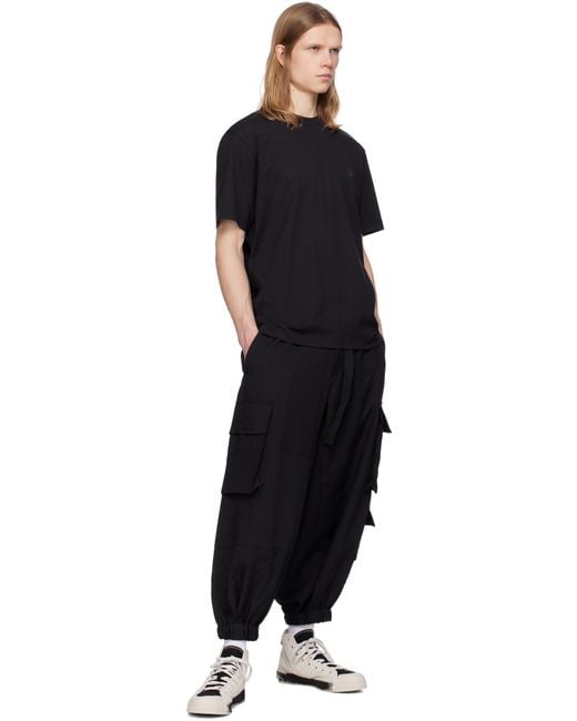 Y-3 Black Sport Uniform Cuff Cargo Pants for men