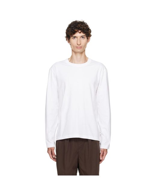 Tekla White Long-Sleeved T-Shirt for men