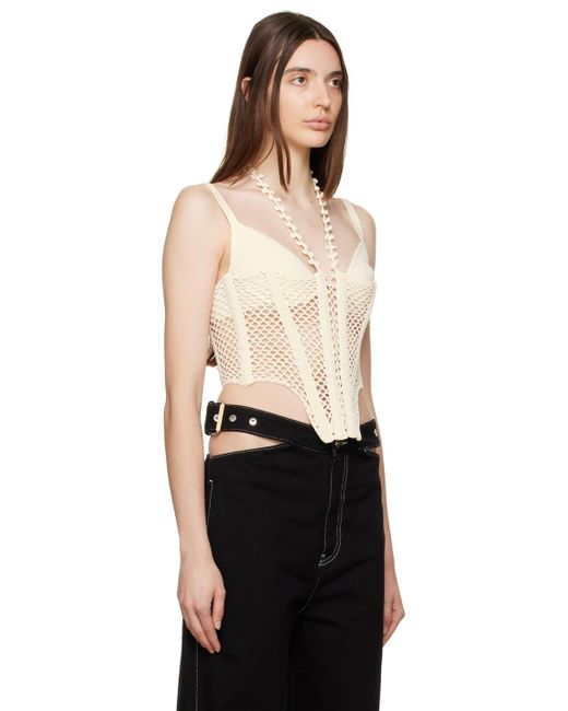 Dion Lee Black Off-white Coral Corset