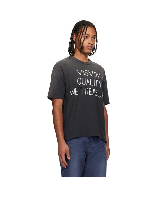 Visvim Black Jumbo T-Shirt for men
