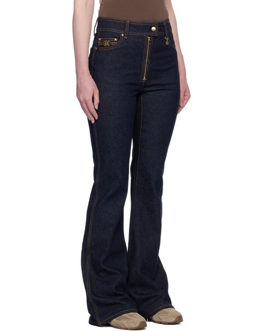 Amiri Zip Up Flare Jeans in Blue | Lyst